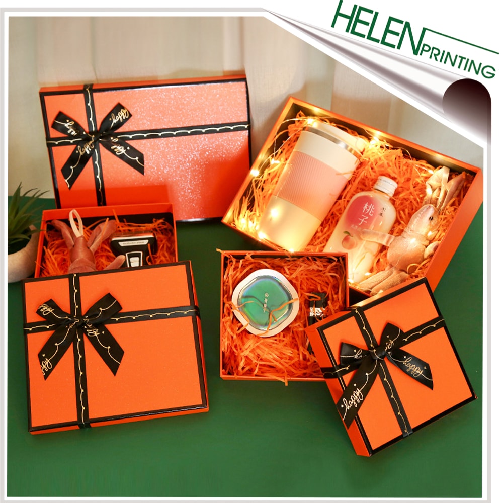 橙色天地蓋禮品盒